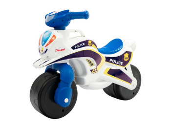 Мотобайк Поліція. TM Doloni Toys 0139-51. БІЛИЙ з синім. Світло фар, звукові ефекти.