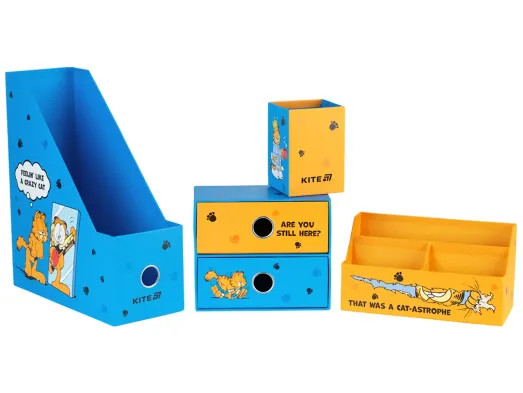 Набор настольных органайзеров Kite Garfield GF26-357, 4 предмета