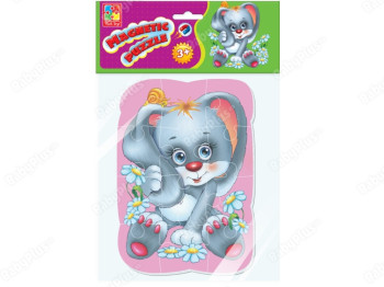 Пазлы на магните А5 Зайчик, Vladi Toys
