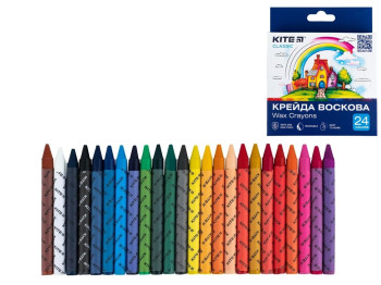 Мел восковый Classic 24 цвета, Kite
