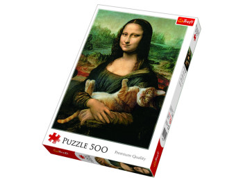 Пазлы Мона Лиза и дремлющий котенок, 500 элементов, Trefl