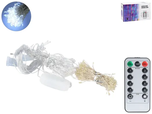 Гирлянда светодиодная белая Бахрома, 3×2 м, 400 LED