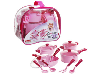 Набор посуды игровой Cooking Set, 22 см, с кухонными приборами, Юника