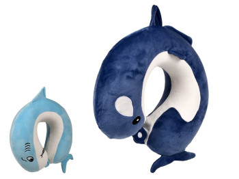 Подушка-підкова ортопедична дорожня Dolphin, 30x25 см, поліестер/PU, R32620, 2 види