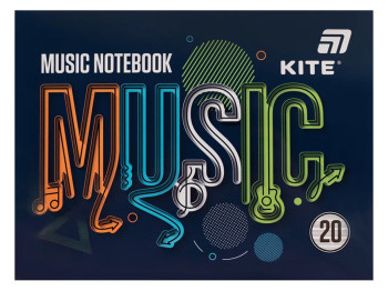 Зошит для нот Kite Music K26-405, A5, 20 аркушів