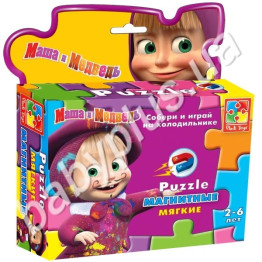 Магнитные фигурные пазлы Маша