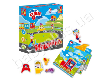 Простые игры с магнитами Машинки, Vladi Toys