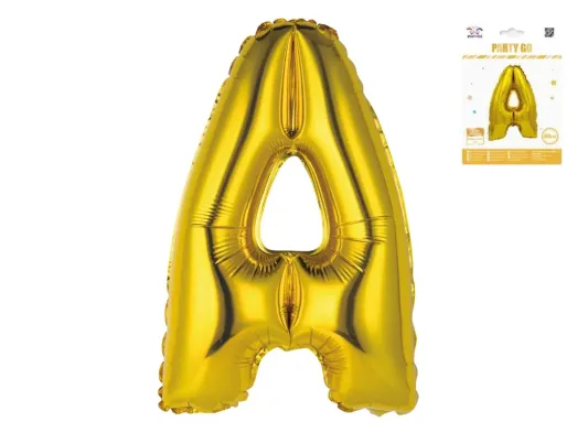 Куля фольгована літера A Party Go, 40 см, золота