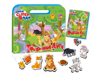 Простые игры с магнитами Животные леса, Vladi Toys
