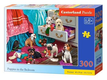 Пазли Цуценята в спальні 300 елементів, Castorland