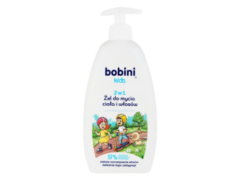 Гель для душу та шампунь 2 в 1 Bobini Kids, гіпоалергенний, 500 мл