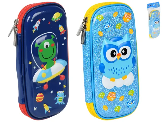 Пенал OwlCase жесткий, с отделениями и держателями, 22×10×5 см, 2 вида (цена 1шт)