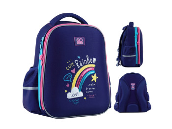 Рюкзак школьный полукаркасный Cute Rainbow. GoPack GO24-165M-1