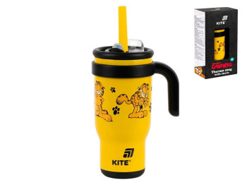 Термокружка с трубочкой 530 мл Garfield Retro Kite GF25-1266