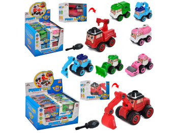Конструктор на шурупах з викруткою LY031C-C RP, 14 см, стройтехніка, BabyToys
