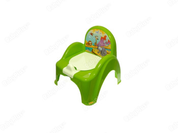 Горшок - стільчик з музикою зелений Сафарі. Tega Baby PO-041-125