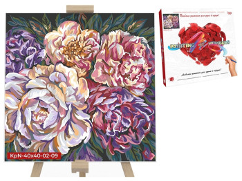 Набор для творчества Картина по номерам Пионы 40X40 см, Danko Toys
