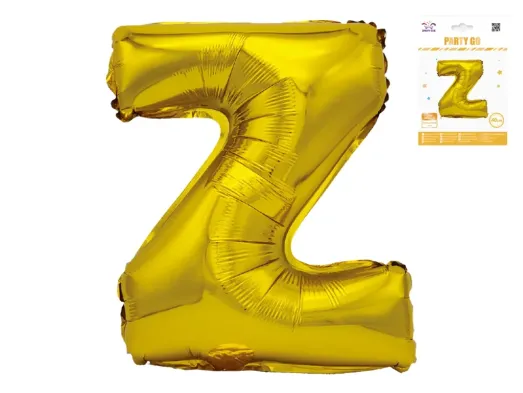 Куля фольгована літера Z Party Go, 40 см, золота