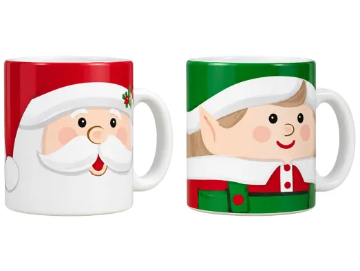 Новорічна керамічна чашка Happy Christmas, 380 мл, 5 видів