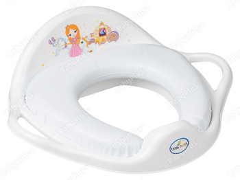 Туалетне сидіння М'яке Принцеси біле. Tega Baby LP-020-103