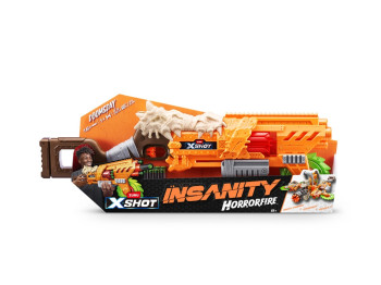 Быстрострельный бластер Insanity Horrorfire Doomsday. 16 патронов. Zuru 36732