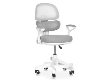 Дитяче крісло Bambi M 6482-11 сіре, регулювання висоти, підніжка та блокування коліс