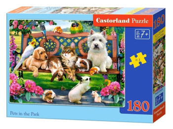 Пазлы Домашние животные в парке 180 элементов, Castorland