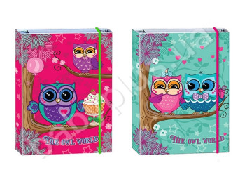 Папка для зошитів картонна В5 на гумці, THE OWL WORLD, KIDIS 8915