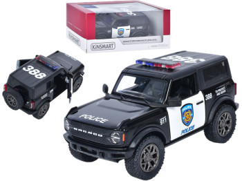 Машинка інерційна металева Ford Bronco Police 16 см, відкриваються двері, Kinsmart