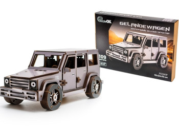 Деревянный 3D конструктор Gelandewagen, 109 деталей, PuzzleOK Puz-26914