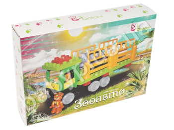 Конструктор Зооавто. TM Doloni Toys 013888-21. 41 деталей.Вкартонной коробке.