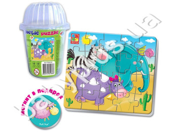 Пазлы в стаканчике Зверюхи, Vladi Toys