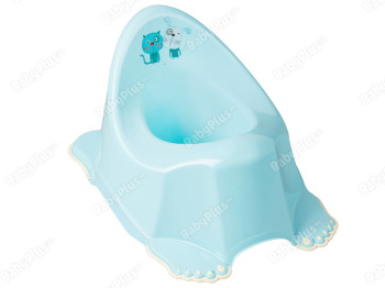 Горшок Пес і Кіт з протиковзною гумою та музикою блакитний. Tega Baby PO-062-101