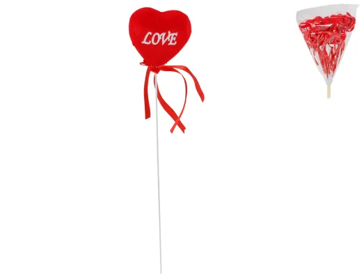 Декор праздничный Love ко дню Святого Валентина, 21 см, 12 шт