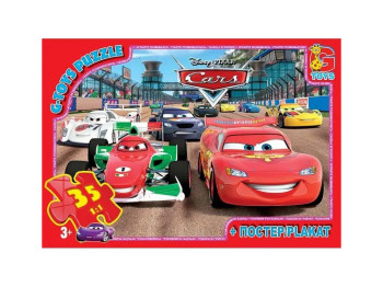 Пазли картонні Тачки, 35 елементів, G-Toys Z10215