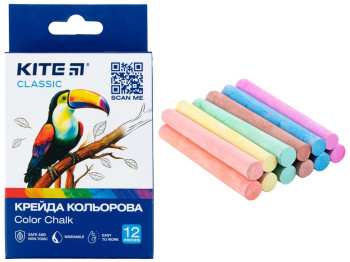 Мел цветной Classic 12 шт, Kite
