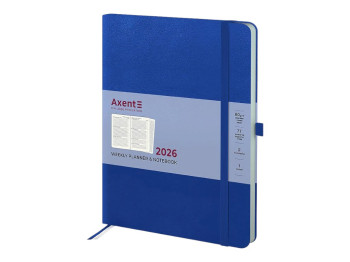 Ежедневник Partner Grand Strong 2026 Axent 8530-26-02-A, 195×255 мм, синий