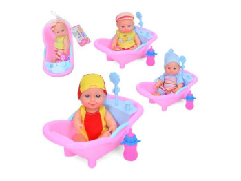 Пупс с ванночкой RM79 16 см, в наборе с аксессуарами, Limo Toy