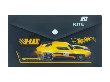 Папка на кнопке Kite Hot Wheels HW25-246, формат DL, полипропилен, Kite