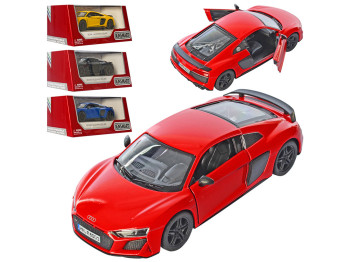 Машинка инерционная 2020 Audi R8 Coupe, KT5422W, 16 см, открываются двери, Kinsmart