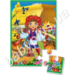 Мягкие пазлы Девочка украинка А5, Vladi Toys