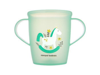 Кружка дитяча з ручками TOYS зелена 250 мл. Canpol Babies 2/101_gre