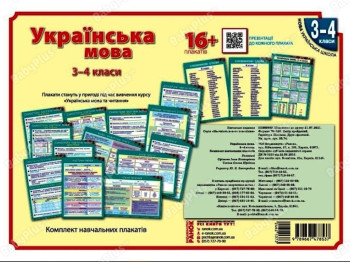 Комплект плакатів “Українська мова. 3-4 класи + CD-диск”, Ранок