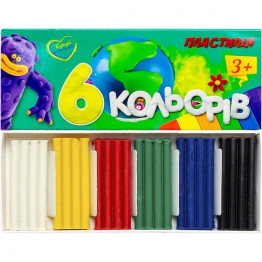Пластилін, 6 кольорів, Jumbi