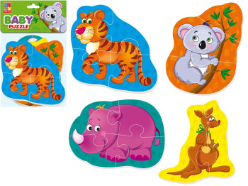 Мягкие бейби пазлы Малыш сможет, Тигрёнок и друзья, Vladi Toys