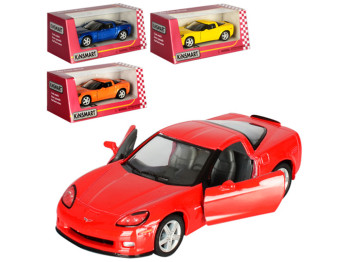 Машинка инерционная металлическая Chevrolet Corvette Z06, KT5320W, открываются двери, Kinsmart