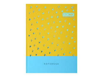 Записна книжка А5 клітинка, жовто-блакитний дизайн, 96 аркушів