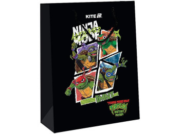 Пакет бумажный подарочный, 26х32см, TMNT Mutant Mayhem, Kite