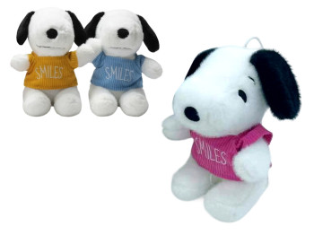 М’яка іграшка Snoopy Smiles TJ757, 22 см, у футболці, 3 види (ціна за 1шт)