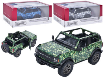 Машинка металлическая инерционная Джип 2022 Ford Bronco Camo Edition. Kinsmart KT5445WA